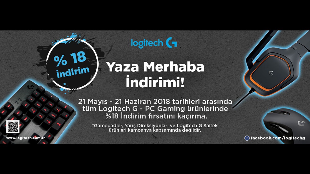 Logitech G PC Gaming ürünlerinde yüzde 18 indirim